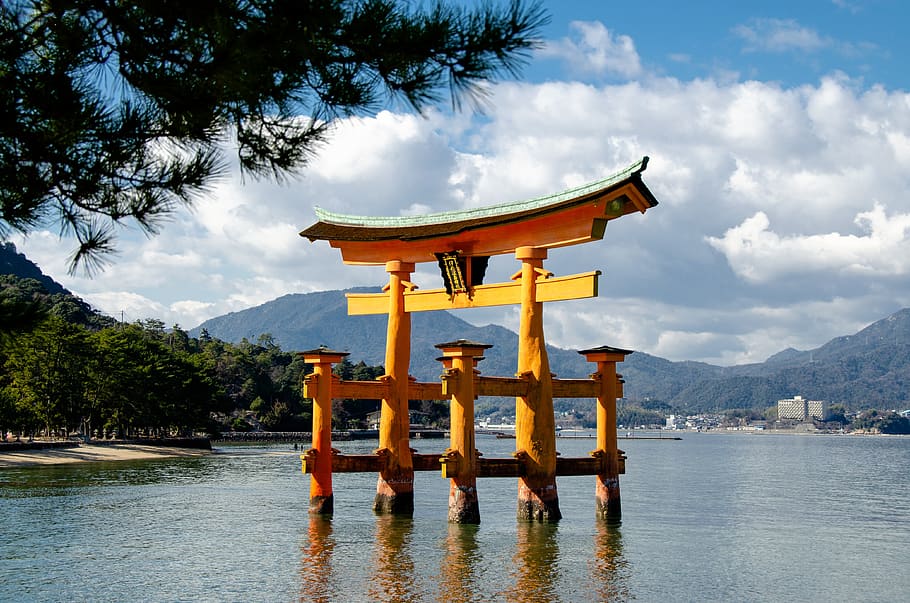 o-torii, gate, japan, shrine, japanese, shinto, religion, traditional
