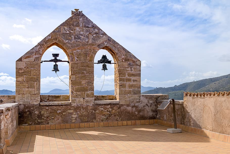 mallorca, capdepera, castle, bell tower, places of interest HD wallpaper