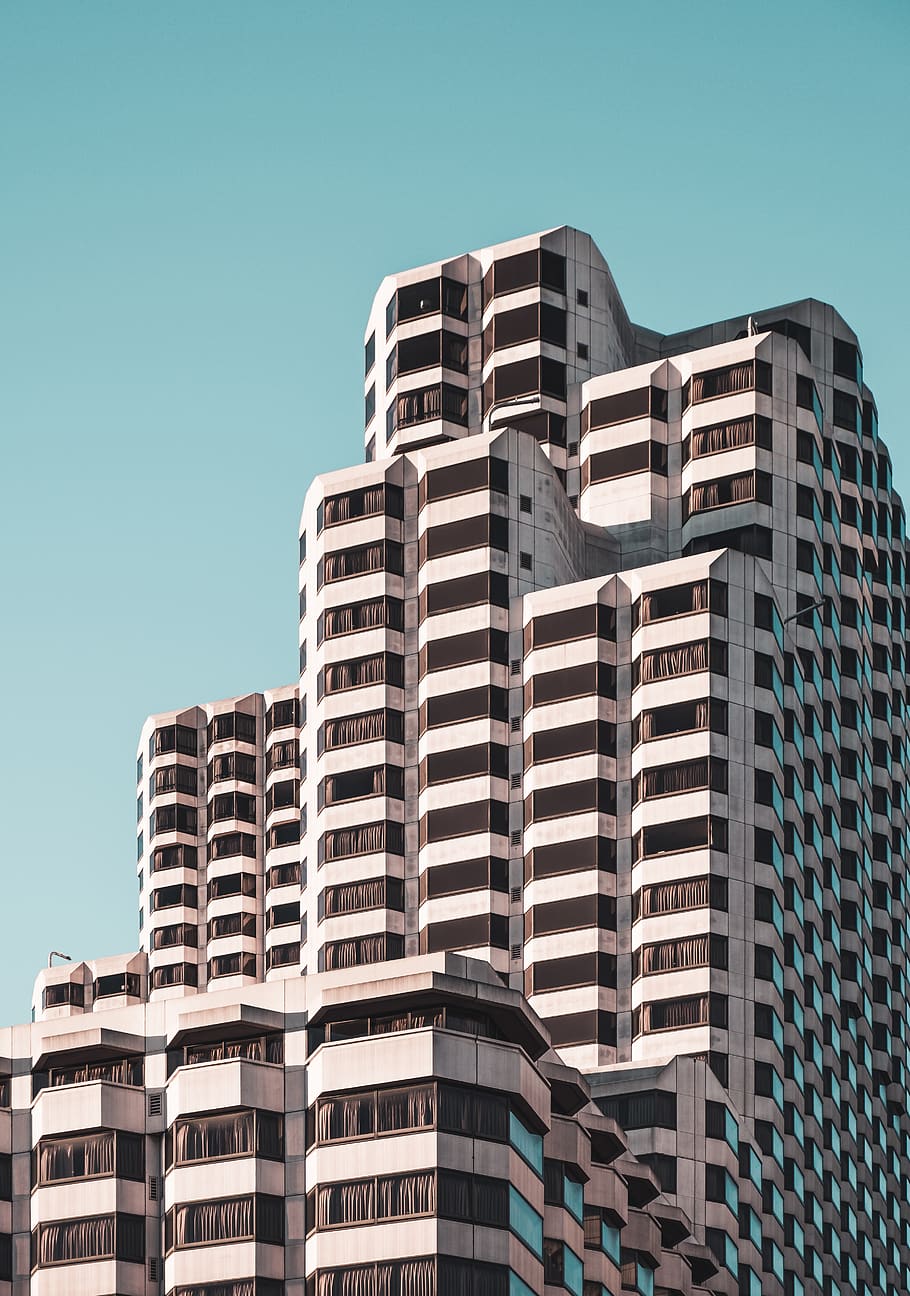 high rise building, housing, condo, city, town, urban, apartment building HD wallpaper