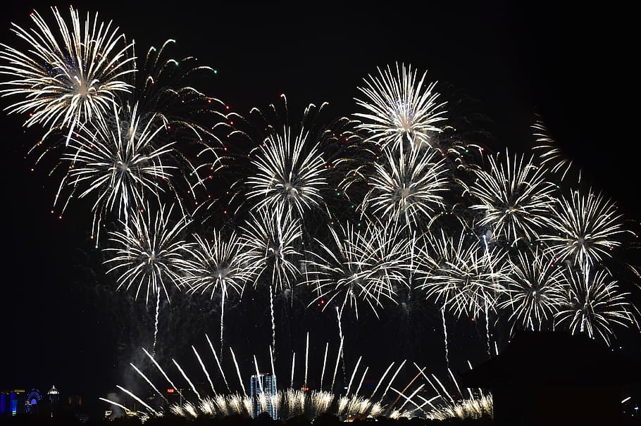 firework, firework display, night, event, celebration, arts culture and entertainment HD wallpaper