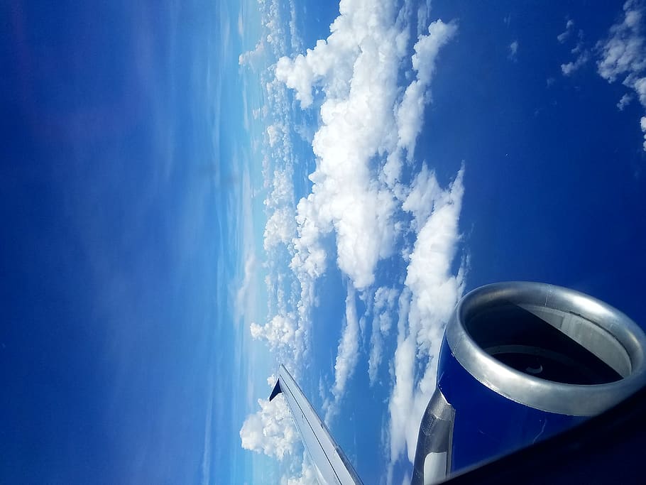 airplane, cloud - sky, blue, mode of transportation, day, no people HD wallpaper