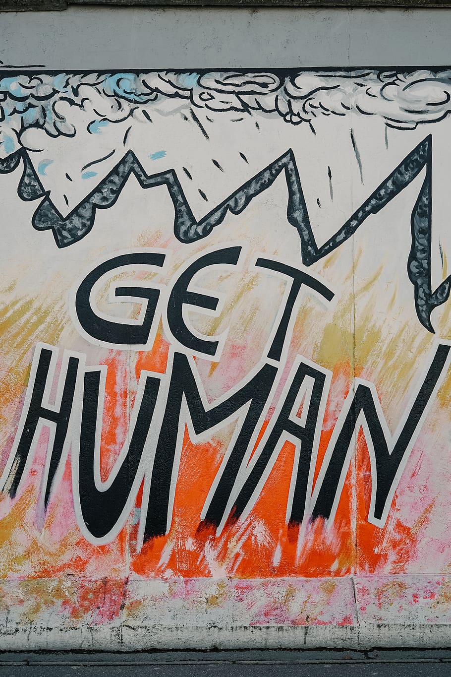 get human painting, text, communication, graffiti, wall - building feature HD wallpaper