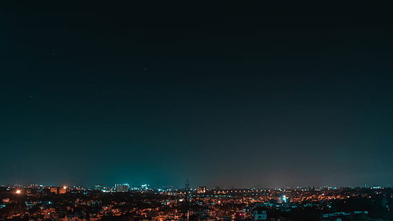 sky, night, light, landscape, cozy, high, cool, illuminated HD wallpaper
