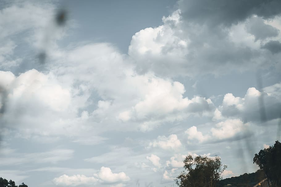 clouds, sky, summer, cool, cloud - sky, beauty in nature, tree HD wallpaper