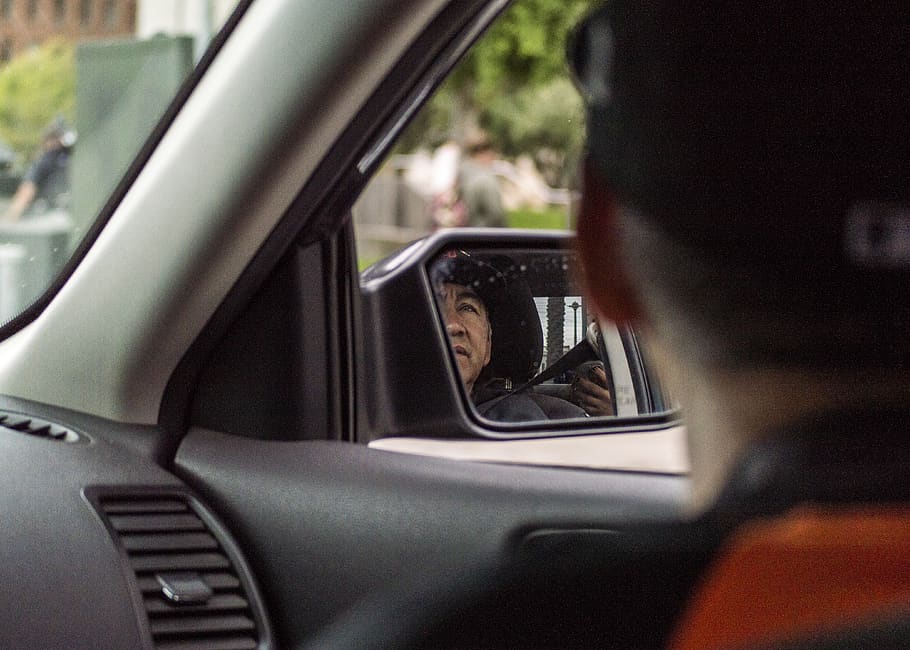 san francisco, reflection, side mirror, car, mode of transportation HD wallpaper