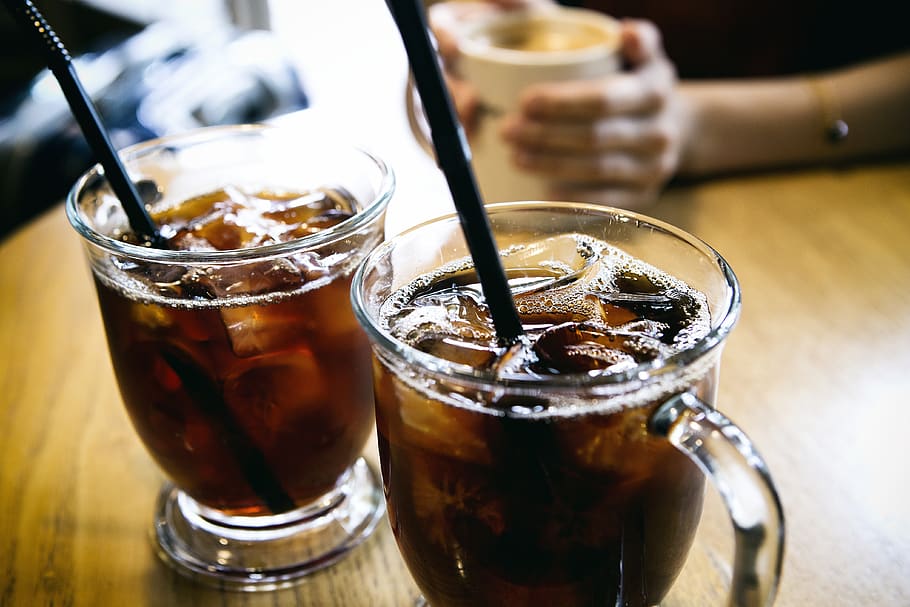 two clear parfait glasses, drink, beverage, coffee, mug, alcohol HD wallpaper