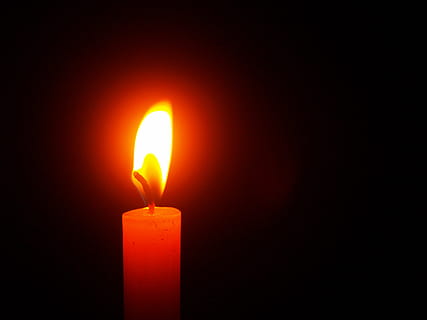 Red Lighted Candle, background, black, bright, burn, burning HD wallpaper