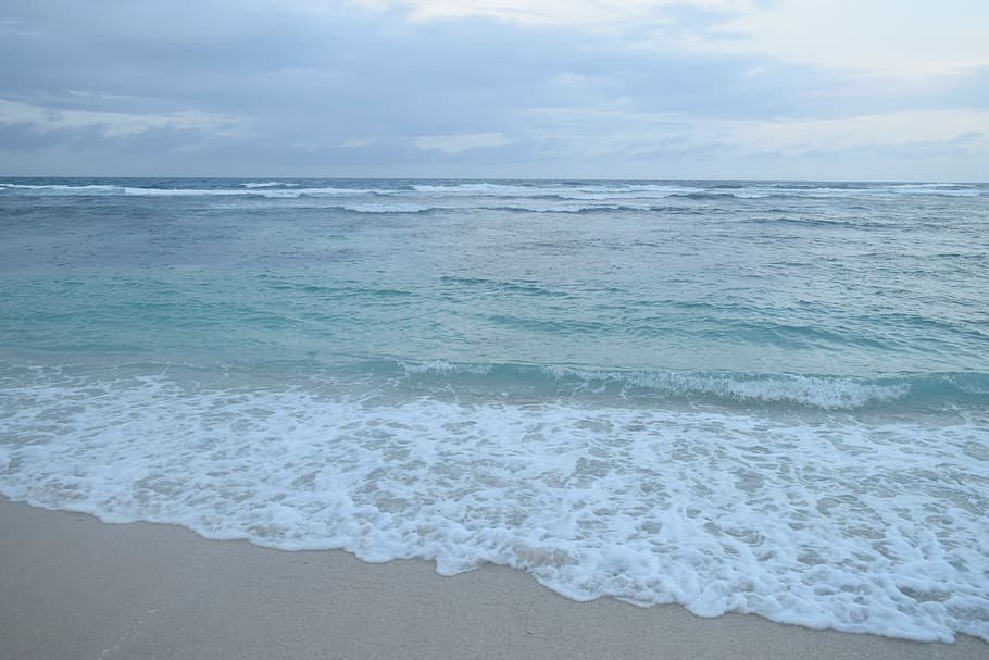 sea, wave, beach, blue, water, sand, beauty in nature, scenics - nature HD wallpaper