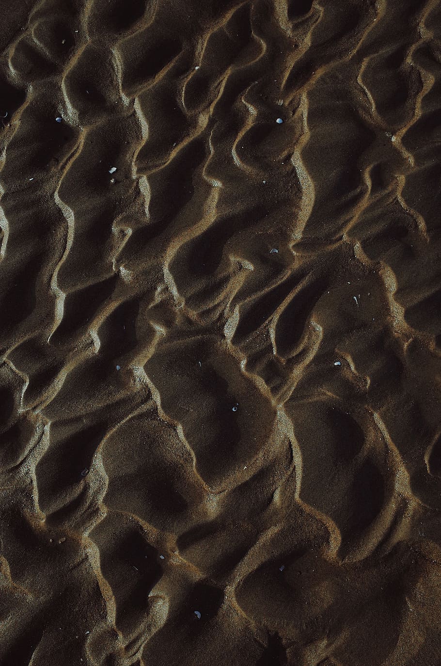 brown sand, full frame, pattern, backgrounds, land, wave pattern HD wallpaper