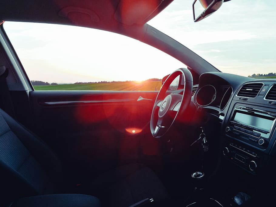 black vehicle interior view, car, mode of transportation, motor vehicle HD wallpaper