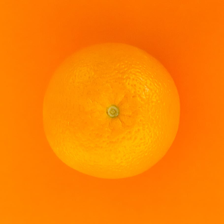 orange fruit with orange background, healthy eating, food and drink HD wallpaper