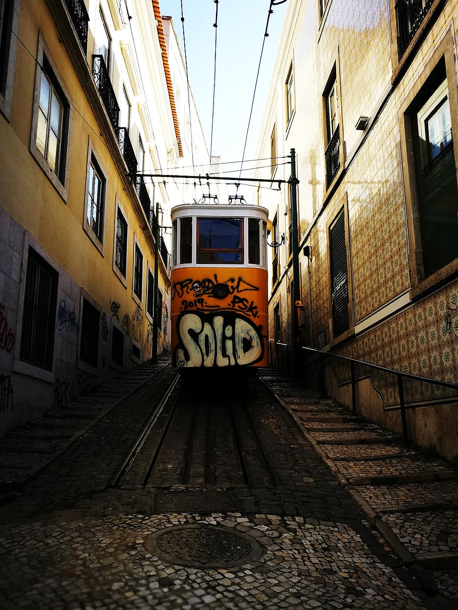 train track, rail, railway, transportation, portugal, lisbon HD wallpaper