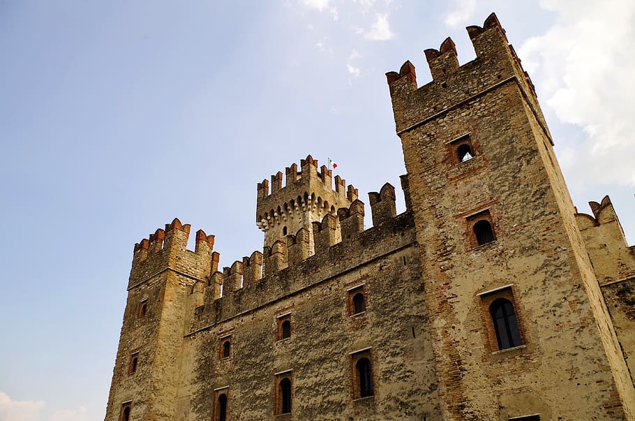 castle, rocca, torre, middle ages, sirmione, built structure HD wallpaper