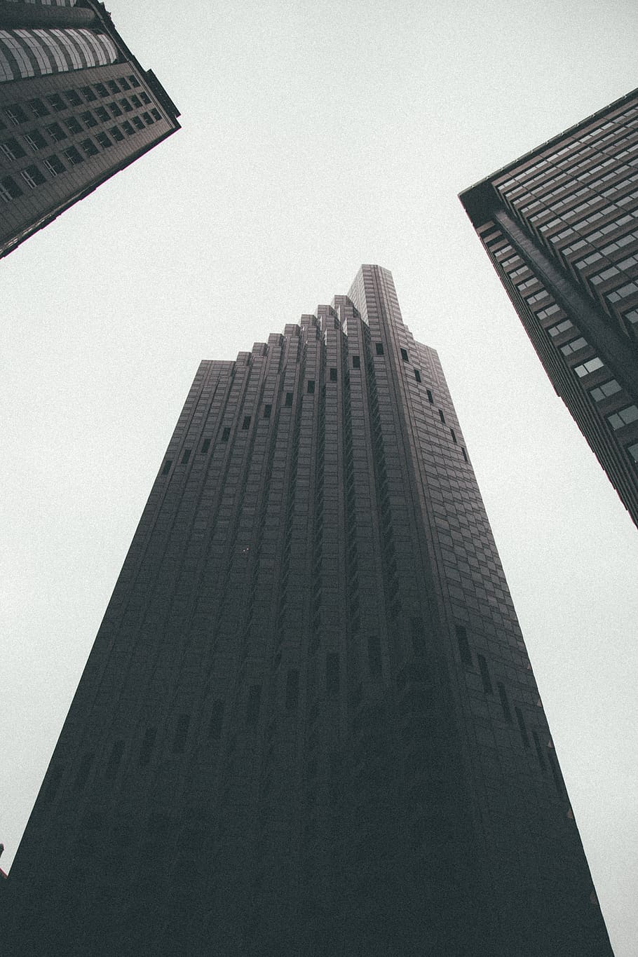 three highrise building low angle photo, building exterior, architecture HD wallpaper