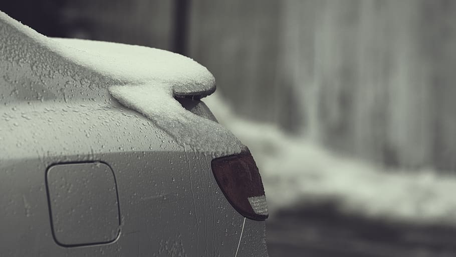 car, snow, focus on foreground, mode of transportation, close-up HD wallpaper