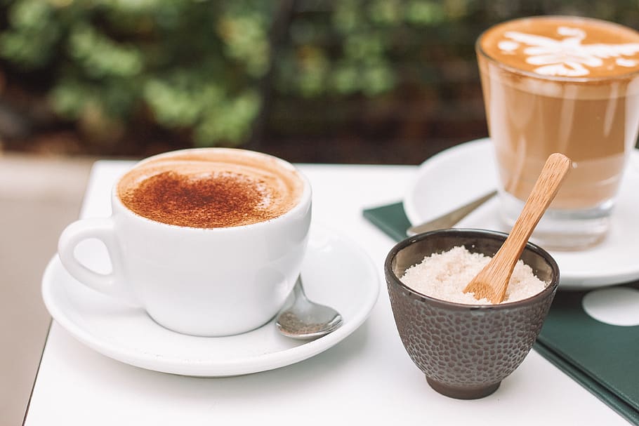 filled white cup, food and drink, coffee - drink, refreshment HD wallpaper