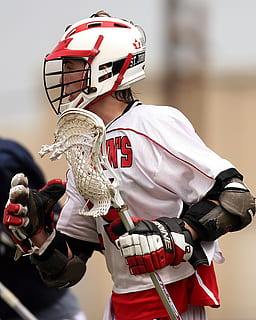 Man Wearing White and Red Lacrosse Uniform, action, athlete, game HD wallpaper