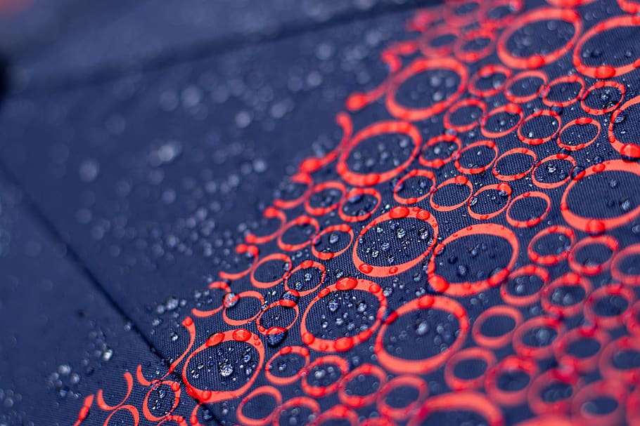 umbrella, rain, drops, blue, top, water, wet, moisture, rainy HD wallpaper