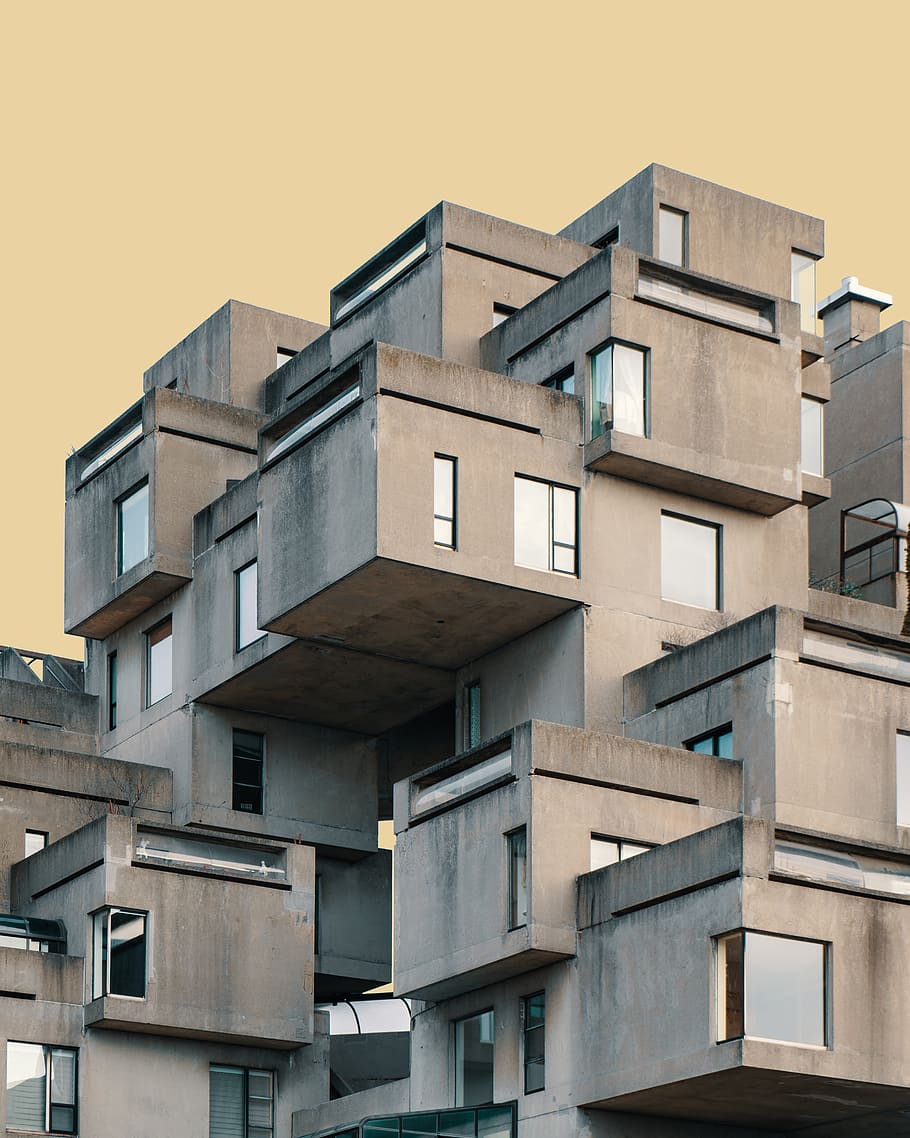 brown building under white sky, architecture, building exterior HD wallpaper