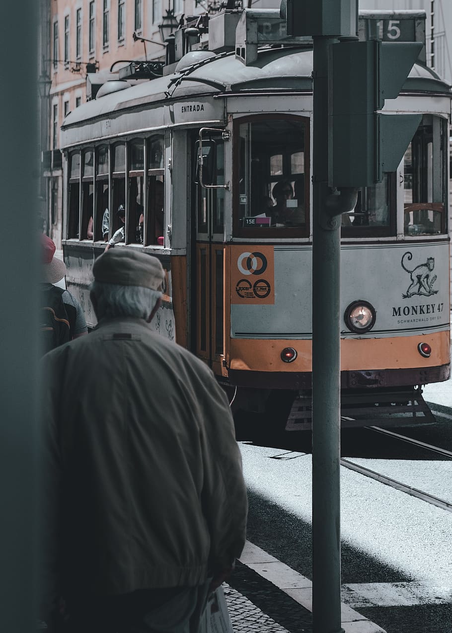 people riding inside train at daytime, vehicle, cable car, transportation HD wallpaper