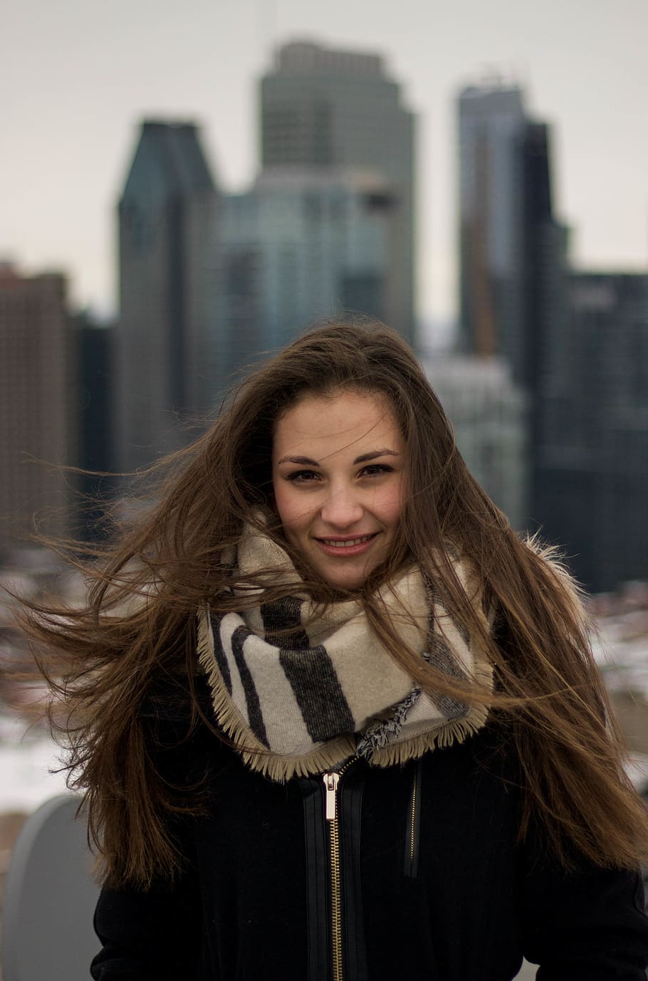 clothing, building exterior, winter, one person, city, architecture HD wallpaper