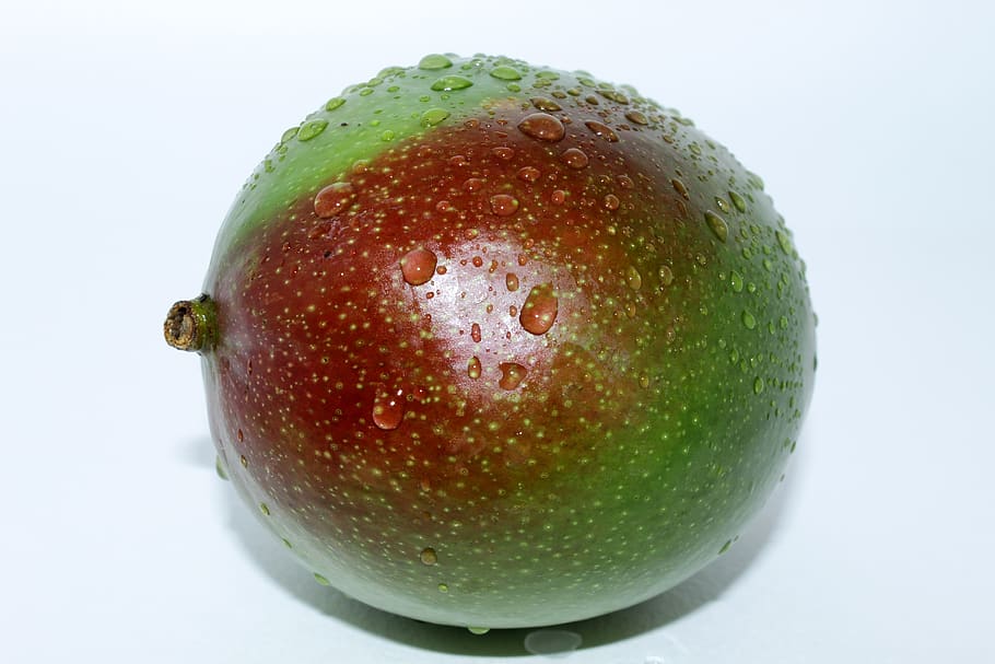 mango, green, white, oval, red, ripe, fruit, plant, nutrition HD wallpaper