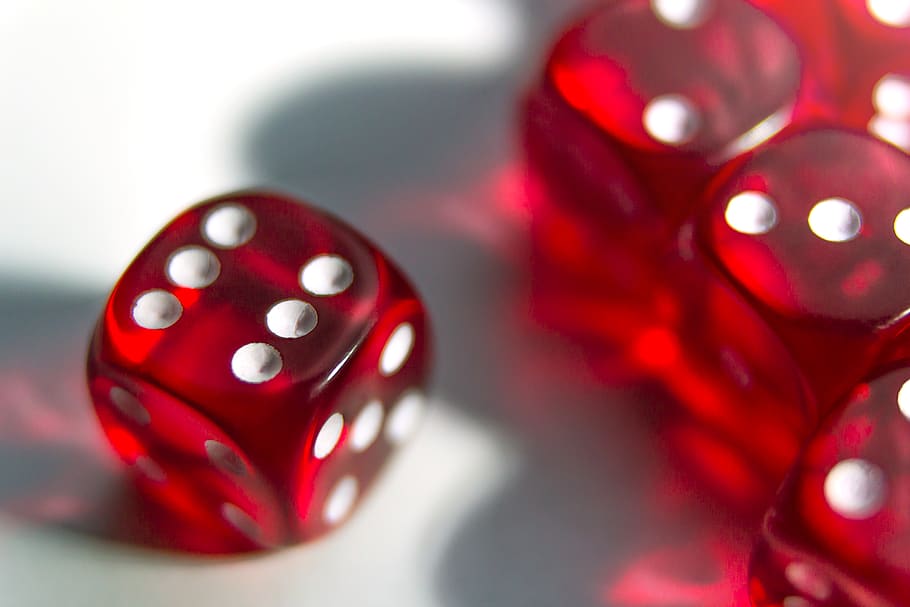 red, dice, close-up, luck, no people, gambling, indoors, relaxation HD wallpaper