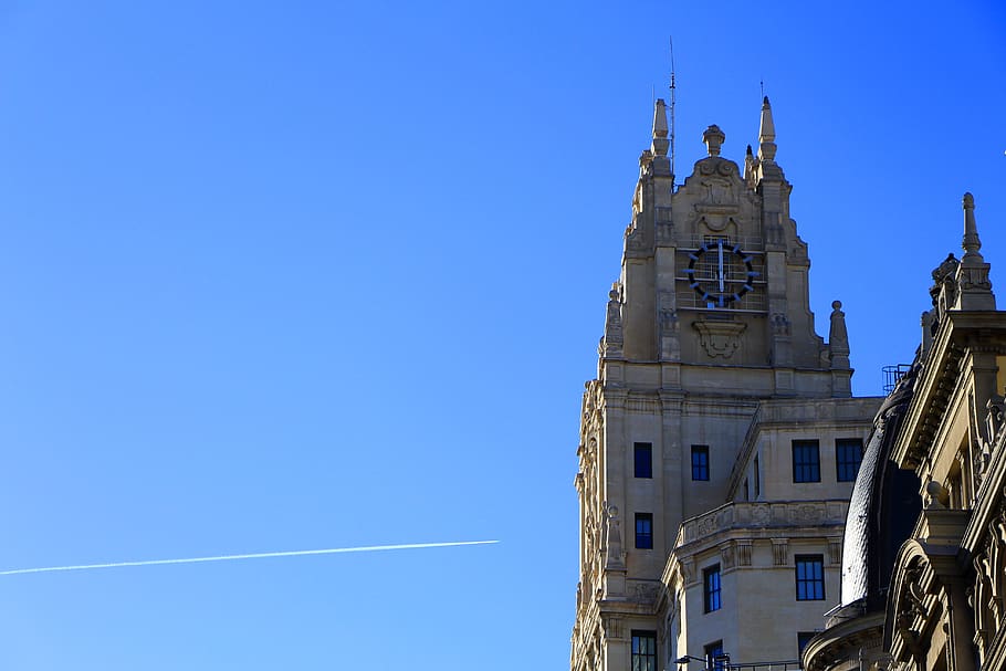 spain, madrid, sky, building exterior, architecture, built structure HD wallpaper