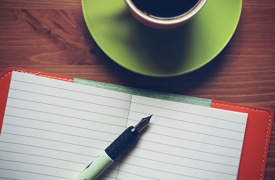 notebook, notepad, paper, pen, writing, work, creative, business HD wallpaper