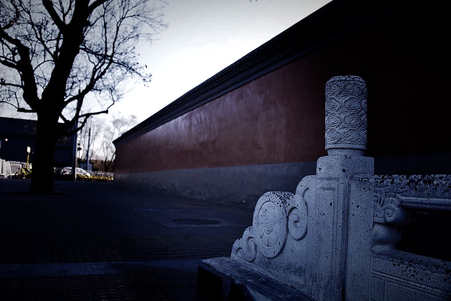 china, beijing, stree, background, winter, outdoor, architecture HD wallpaper