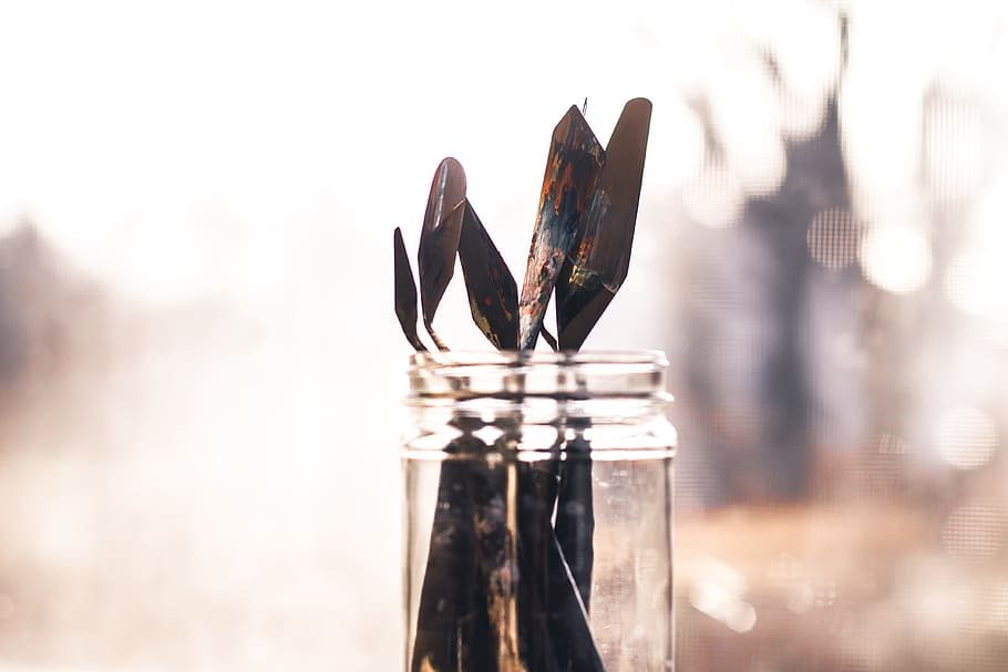Shallow Focus Photography of Clear Glass Jar, blur, blurred background HD wallpaper