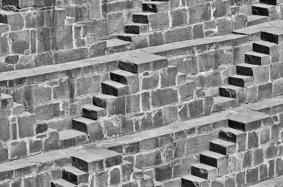 brick, staircase, wall, path, walkway, slate, flagstone, concrete HD wallpaper