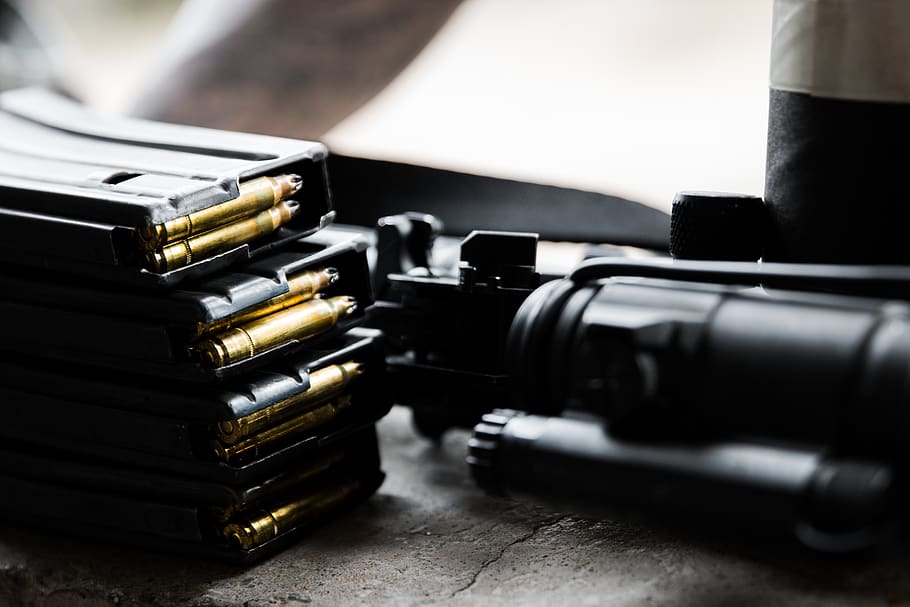 ammo, m4, blank, training, military, photography themes, no people, HD wallpaper