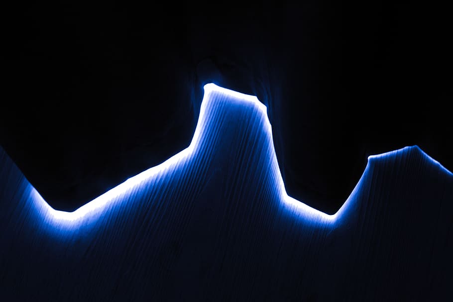 blue, graph, studio shot, black background, illuminated, abstract HD wallpaper