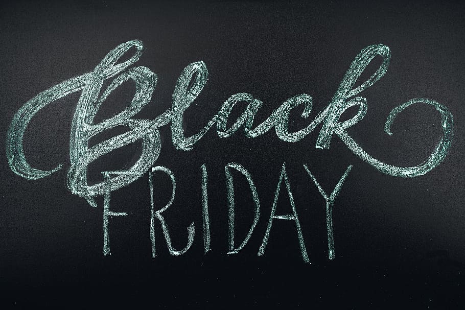 Black Friday In Chalk Photo, Black Friday Cyber Monday, Shopping