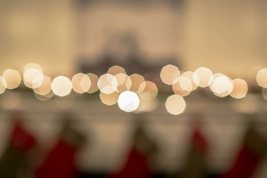 blurry, holiday, bokeh, lights, defocused, lens flare, illuminated HD wallpaper
