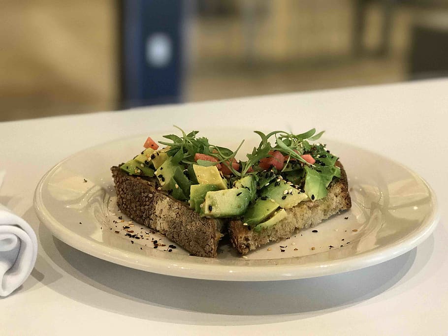 avocado toast, food, food and drink, healthy eating, plate HD wallpaper