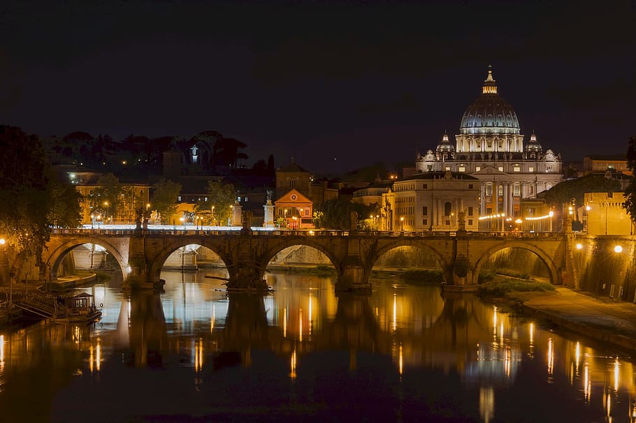 saint, peters, construction, architecture, building, water HD wallpaper