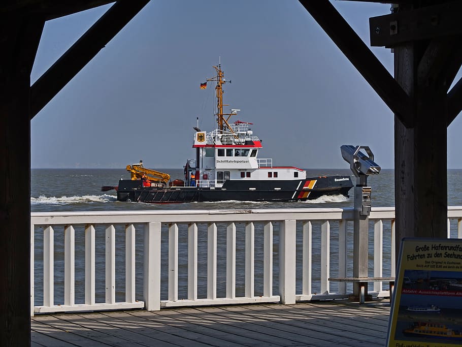 cuxhaven, old love, pier, viewpoint, elbe, mouth of the elbe river HD wallpaper