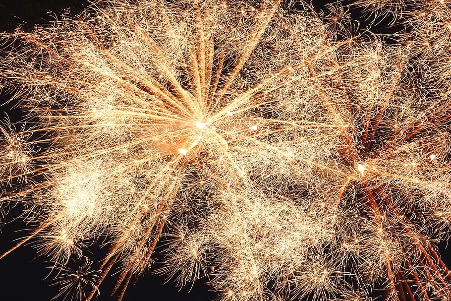 lake champlain, firework, gold, glitter, shimmer, shine, explosion HD wallpaper