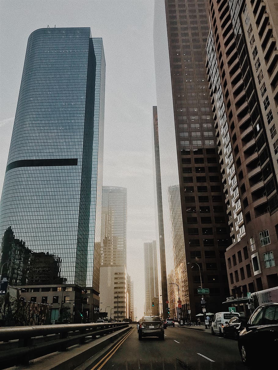 skyscraper, building, scenery, dtla, california, city, building exterior HD wallpaper