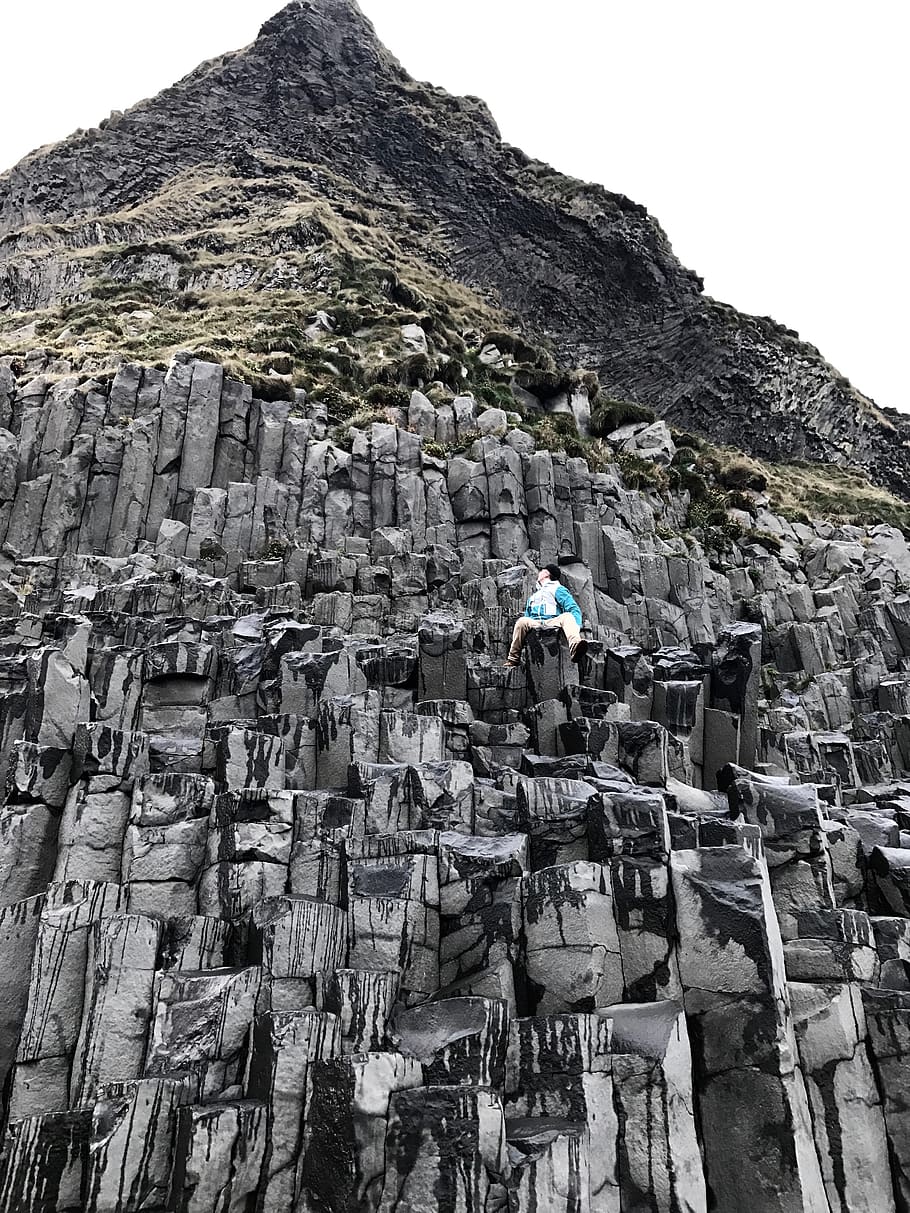 iceland, basalt, columns, outdoors, travel, adventure, explore HD wallpaper