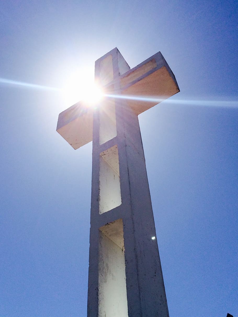 low angle view, sunbeam, sky, sunlight, lens flare, no people HD wallpaper