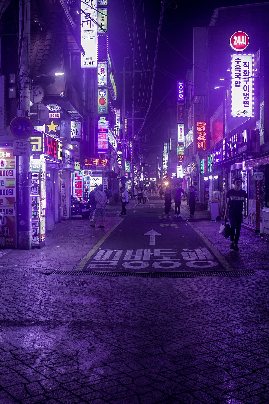 seoul, south korea, cyberpunk, urban, city, aesthetics, neon HD wallpaper