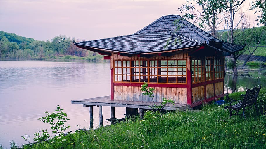 moldova, ulmu, water, built structure, lake, plant, architecture HD wallpaper