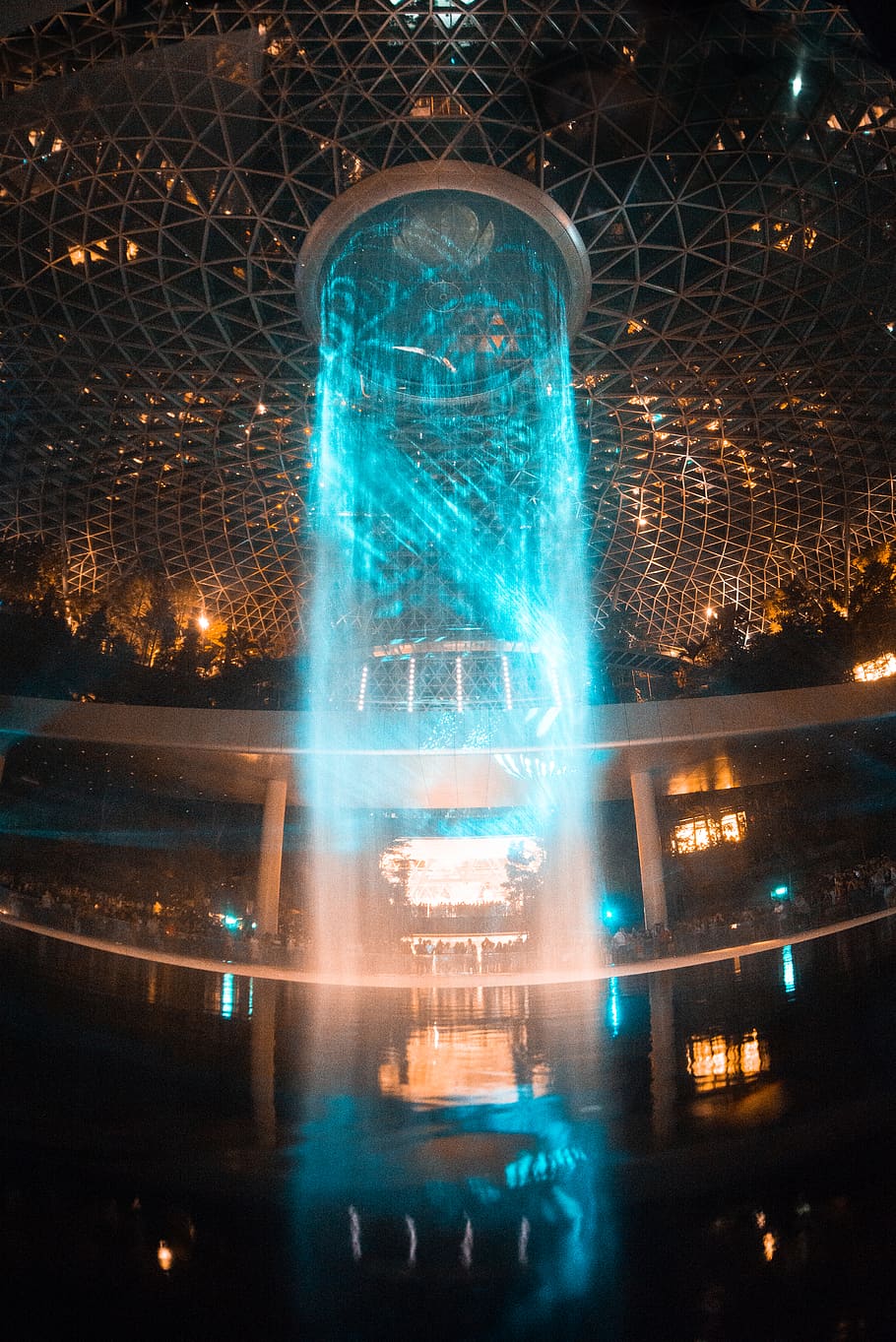 Garden by the Bay, Singapore, water, fountain, jewel, lighting