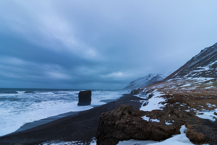 iceland, beauty in nature, water, sky, sea, scenics - nature HD wallpaper