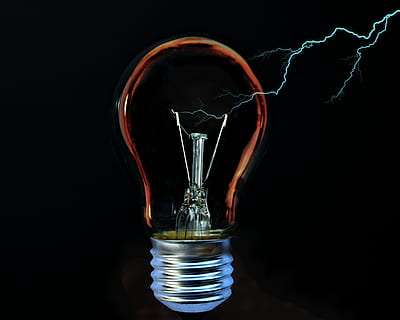 light bulb, current, flashes, energy, pear, idea, glow, shining HD wallpaper
