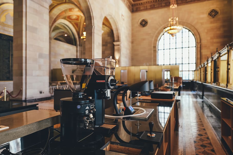 crew, canada, montréal, light, interior, arch, coffee machine HD wallpaper