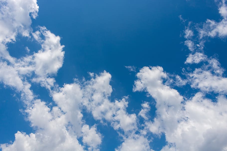 clouds, blue sky, blue sky background, fluffy, cloudscape, cloud - sky, HD wallpaper